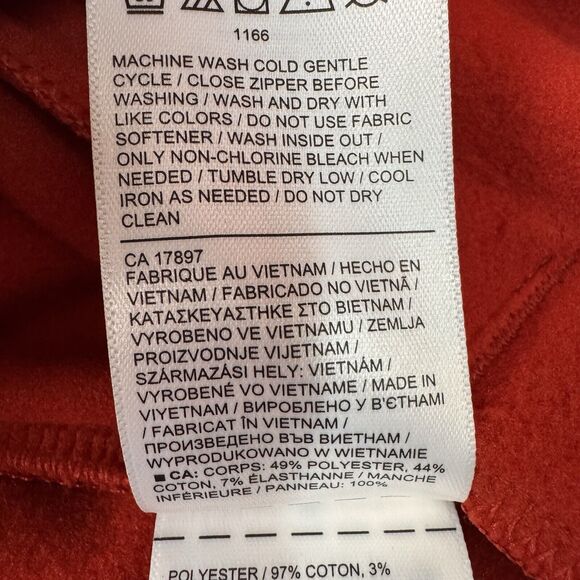 Athleta Womens On My Way Triumph Hoodie Full Zip Sweatshirt Rust Orange Size XL - Picture 8 of 9